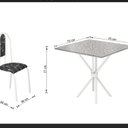 Ver imagem 3 de Conjunto Mesa Tubular com 4 Cadeiras Berlim Branco/Floral/Ocre