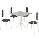 Ver imagem 2 de Conjunto Mesa Tubular com 4 Cadeiras Berlim Branco/Floral/Ocre