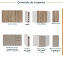 Ver imagem 3 de Cozinha Planejada 8 Peças sem Tampo sem Rodapé 4 Aéreos e 4 Balcões Ipanema CabeCasa MadeiraOriginals Marrom/Fendi Trama/Acácia