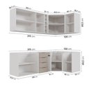 Ver imagem 4 de Cozinha Planejada 8 Peças sem Tampo sem Rodapé 4 Aéreos e 4 Balcões Ipanema CabeCasa MadeiraOriginals Marrom/Fendi Trama/Acácia