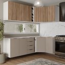 Ver imagem 1 de Cozinha Modulada 8 Peças sem Tampo sem Rodapé 4 Aéreos e 4 Balcões Ipanema CabeCasa MadeiraOriginals