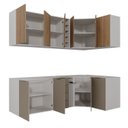 Ver mais imagens de Cozinha Modulada 8 Peças sem Tampo sem Rodapé 4 Aéreos e 4 Balcões Ipanema CabeCasa MadeiraOriginals