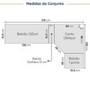 Ver imagem 2 de Cozinha Planejada 8 Peças sem Tampo sem Rodapé 4 Aéreos e 4 Balcões Ipanema CabeCasa MadeiraOriginals Marrom/Fendi Trama/Acácia