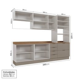Cozinha Modulada 5 Peças com Tampo com Rodapé Ipanema CabeCasa MadeiraMadeira - 4