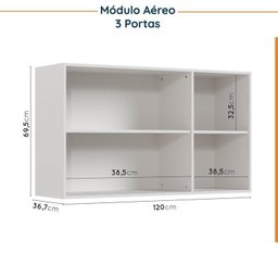 Cozinha Modulada 5 Peças com Tampo com Rodapé Ipanema CabeCasa MadeiraMadeira - 12