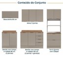 Ver imagem 3 de Cozinha Planejada 5 Peças com Tampo com Rodapé Ipanema CabeCasa MadeiraOriginals Marrom/Fendi Trama