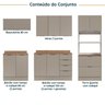 Cozinha Modulada 5 Peças com Tampo com Rodapé Ipanema CabeCasa MadeiraMadeira - 3