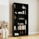 Ver imagem 1 de Estante de Livros 90CMX187,5cm 5 Prateleiras 12 Nichos Euforia Preto Yescasa