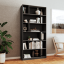 Ver imagem 6 de Estante de Livros 90CMX187,5cm 5 Prateleiras 12 Nichos Euforia Preto Yescasa
