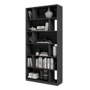 Ver imagem 2 de Estante de Livros 90CMX187,5cm 5 Prateleiras 12 Nichos Euforia Preto Yescasa