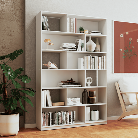 Estante Para Livros 5 Prateleiras 12 Nichos Euforia Yescasa