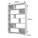 Ver imagem 4 de ESTANTE PARA LIVROS 5 PRATELEIRAS 12 NICHOS EUFORIA YESCASA BRANCO