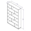 Ver imagem 4 de Estante Para Livros 5 Prateleiras 12 Nichos Euforia Yescasa