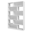 Ver imagem 5 de Estante de Livros 120CMX187,5cm 5 Prateleiras 12 Nichos em Euforia Branco Yescasa