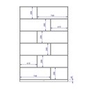 Ver imagem 3 de Estante Para Livros 5 Prateleiras 12 Nichos Euforia Yescasa