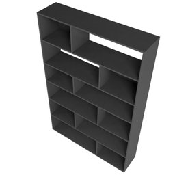 Estante para Livros 5 Prateleiras 12 Nichos Euforia em Mdp - 7