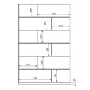 Ver imagem 5 de Estante de Livros 120CMX187,5cm 5 Prateleiras 12 Nichos Euforia Preto Yescasa