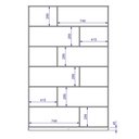 Ver imagem 3 de Estante Para Livros 5 Prateleiras 12 Nichos Euforia Yescasa