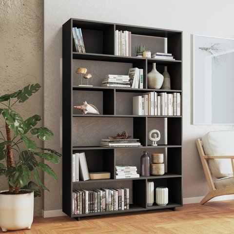 Estante Para Livros 5 Prateleiras 12 Nichos Euforia Yescasa