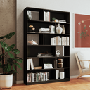 Ver imagem 6 de Estante de Livros 120CMX187,5cm 5 Prateleiras 12 Nichos Euforia Preto Yescasa