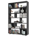 Ver imagem 2 de ESTANTE PARA LIVROS 5 PRATELEIRAS 12 NICHOS EUFORIA YESCASA PRETO