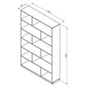 Ver imagem 4 de Estante Para Livros 5 Prateleiras 12 Nichos Euforia Yescasa