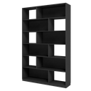 Ver imagem 2 de Estante de Livros 120CMX187,5cm 5 Prateleiras 12 Nichos Euforia Preto Yescasa