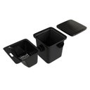 Ver imagem 1 de Caixa de Gordura Quadrada Preta - 20 Litros