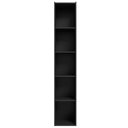 Ver imagem 1 de Estante Livreiro Organizador Multiuso Janaína 5 Nichos Preto - Desk Design