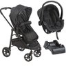 Carrinho de Bebê Para Passeio Olympus 3 em 1 Com Bebê Conforto Cocoon e Base Galzerano - Preto - 1