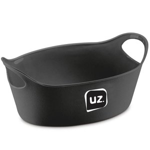 Kit 48 Cestos para Servir Batata Frita Porções Preto 21x9cm Restaurante Bar Lancheria Uz