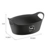 Kit 48 Cestos para Servir Batata Frita Porções Preto 21x9cm Restaurante Bar Lancheria Uz - 3