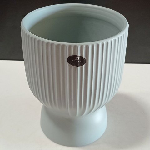 Cachepô de Cerâmica Cinza 18x14x14cm Vaso Plantas Jardim Sala Suculenta Flores
