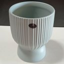 Ver imagem 1 de Cachepô de Cerâmica Cinza 18x14x14cm Vaso Plantas Jardim Sala Suculenta Flores