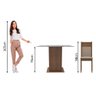 Conjunto Sala de Jantar Madesa Lau Mesa Tampo de Vidro com 2 Cadeiras Rustic/Crema/Pérola Cor:Rustic - 9