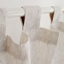 Ver imagem 3 de Cortina de Cozinha Bege 2,00 X 1,20m com Alça Linho Artesanal Translúcido Rústico sem Forro