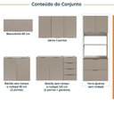 Ver imagem 3 de Cozinha Modulada 5 Peças sem Tampo sem Rodapé Ipanema CabeCasa MadeiraOriginals Marrom/Fendi Trama