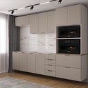 Ver imagem 1 de Cozinha Planejada 5 Peças sem Tampo sem Rodapé Ipanema CabeCasa MadeiraOriginals Marrom/Fendi Trama
