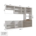 Ver imagem 4 de Cozinha Modulada 5 Peças sem Tampo sem Rodapé Ipanema CabeCasa MadeiraOriginals Marrom/Fendi Trama