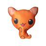 Almofada Infantil Decorativa Criativa de Gato Cabeçudo:Laranja - 1