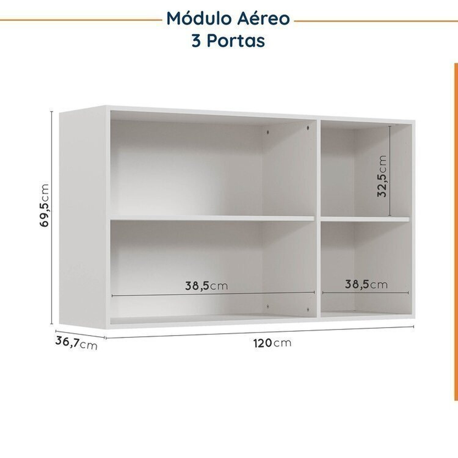 Cozinha Modulada 5 Peças com Tampo com Rodapé Ipanema CabeCasa MadeiraMadeira - 13