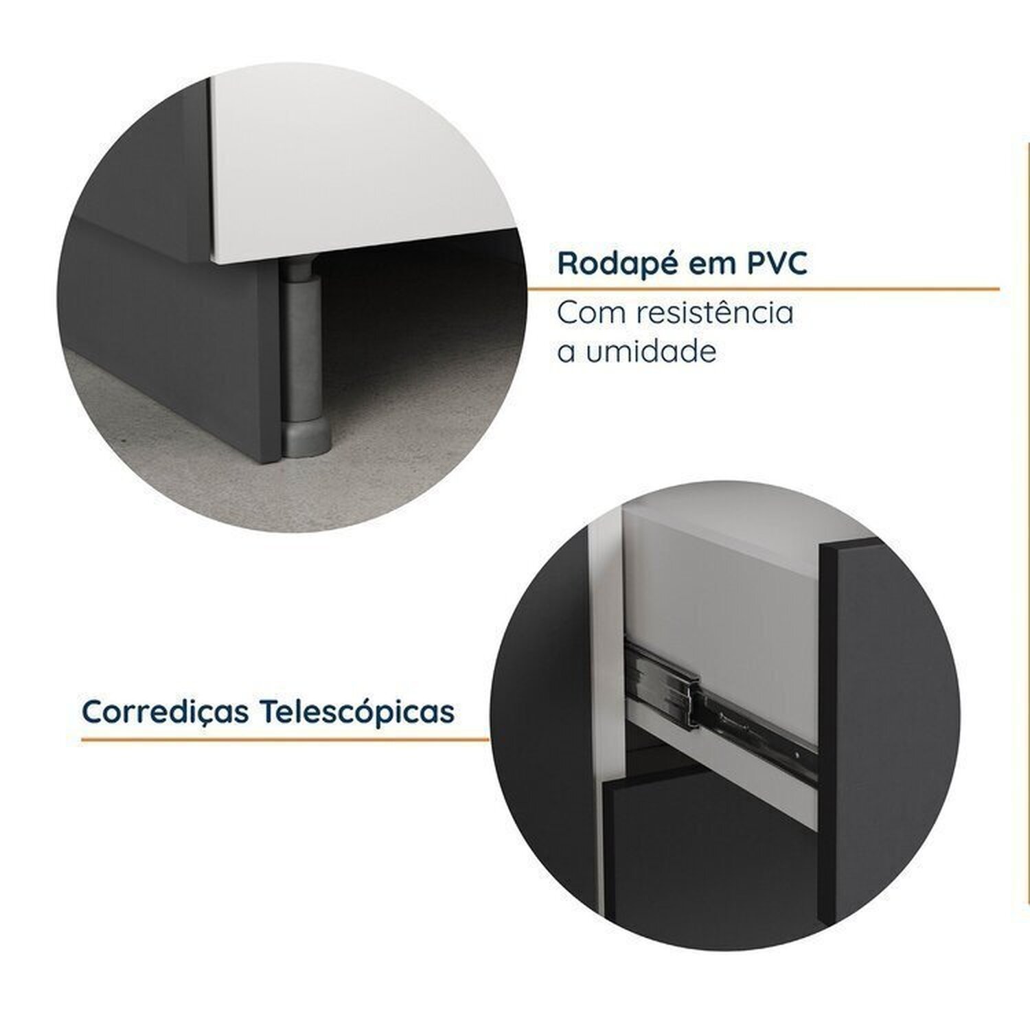 Cozinha Modulada 5 Peças com Tampo com Rodapé Ipanema CabeCasa MadeiraMadeira - 8