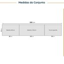 Ver imagem 2 de Cozinha Modulada 5 Peças com Tampo com Rodapé Ipanema CabeCasa MadeiraOriginals Cinza/Grafite Trama
