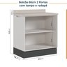 Cozinha Modulada 5 Peças com Tampo com Rodapé Ipanema CabeCasa MadeiraOriginals - 16