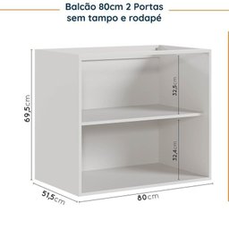 Cozinha Modulada 5 Peças sem Tampo sem Rodapé Ipanema CabeCasa MadeiraMadeira - 15