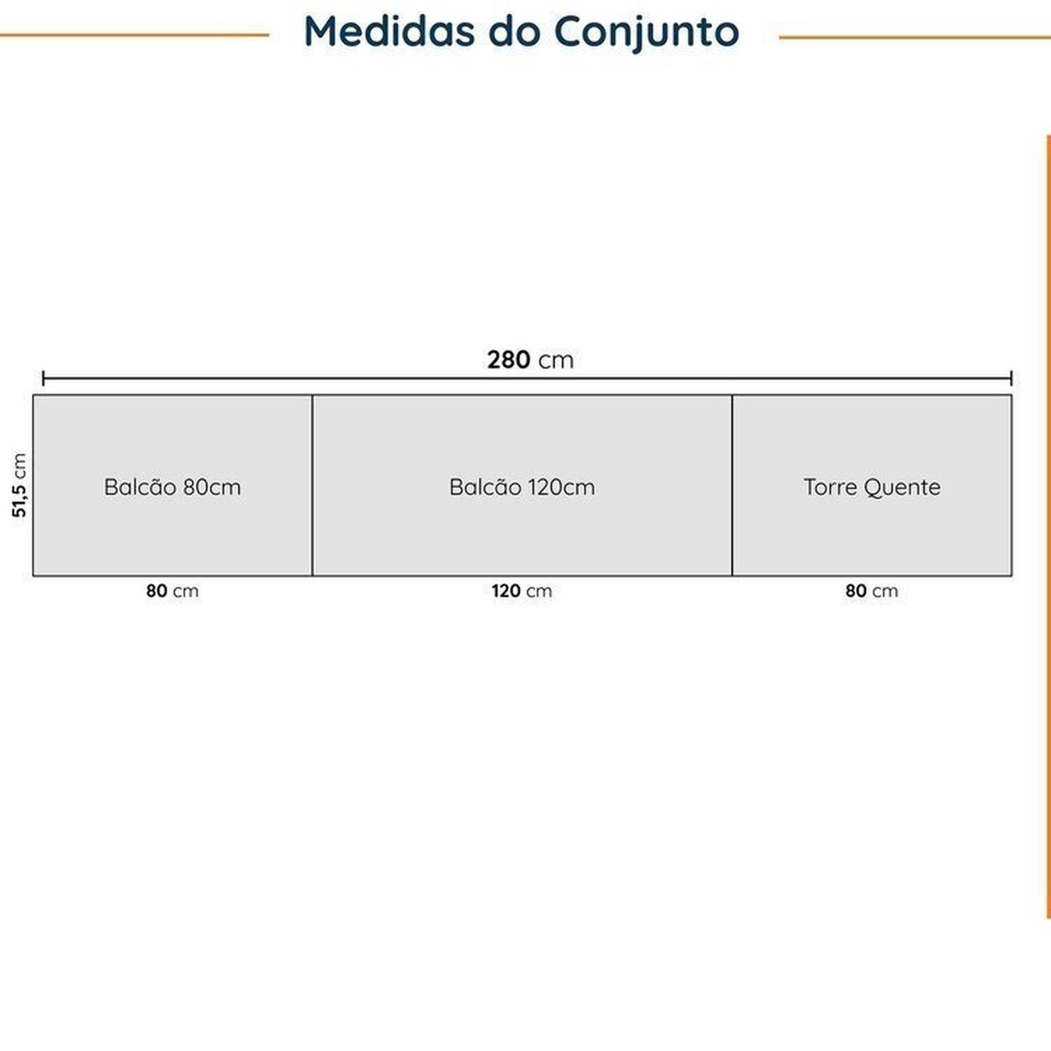 Cozinha Modulada 5 Peças sem Tampo sem Rodapé Ipanema CabeCasa MadeiraMadeira - 2