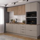 Ver imagem 1 de Cozinha Planejada 5 Peças com Tampo com Rodapé Ipanema CabeCasa MadeiraOriginals Marrom/Fendi Trama/a