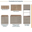 Ver imagem 3 de Cozinha Planejada 5 Peças com Tampo com Rodapé Ipanema CabeCasa MadeiraOriginals Marrom/Fendi Trama/a