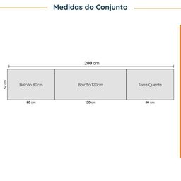 Cozinha Modulada 5 Peças com Tampo com Rodapé Ipanema CabeCasa MadeiraMadeira - 2