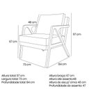 Ver imagem 3 de Poltrona para Sala de Estar Lier Linho Boucle